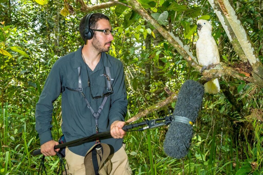 International film crew on location in Papua New Guinea