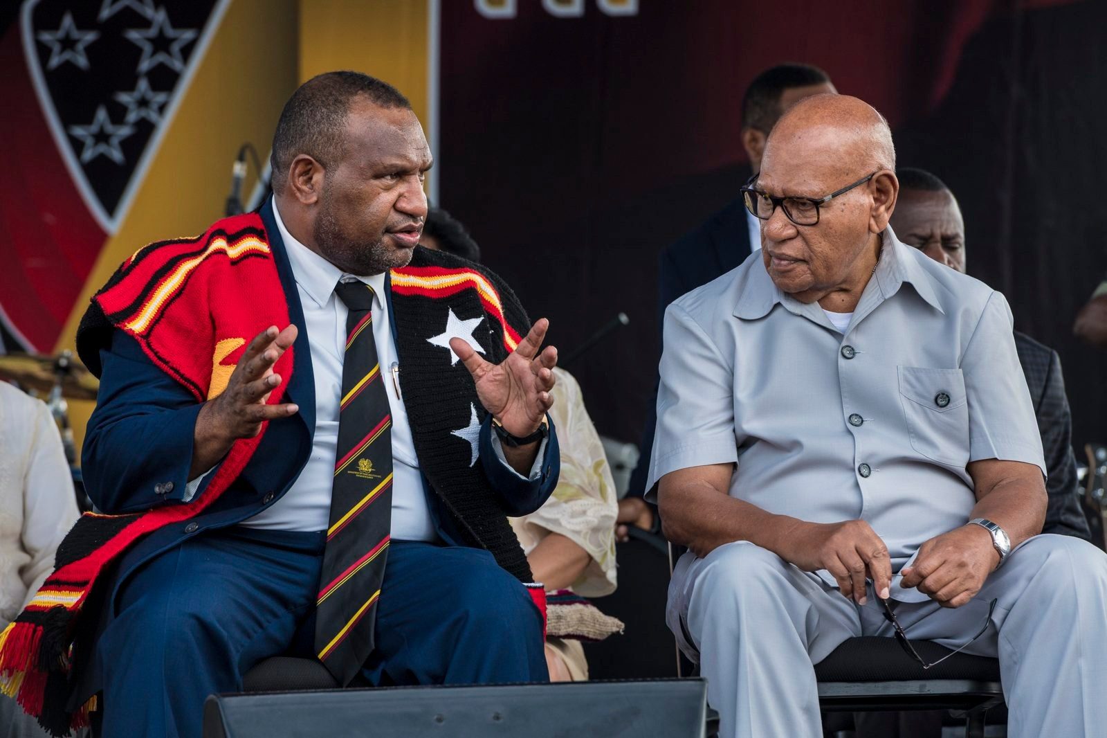 Political leaders at an official ceremony in Port Moresby